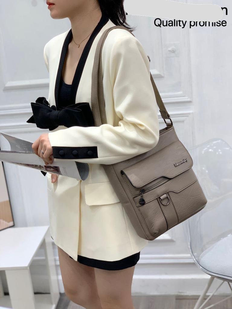 Mandy Women leather Shoulder Bag Elegant Ladies Handbag Stylish Crossbody Purse Spacious Durable Fashion Bag for Work Travel Casual Outings with Secure Zip and Adjustable Strap