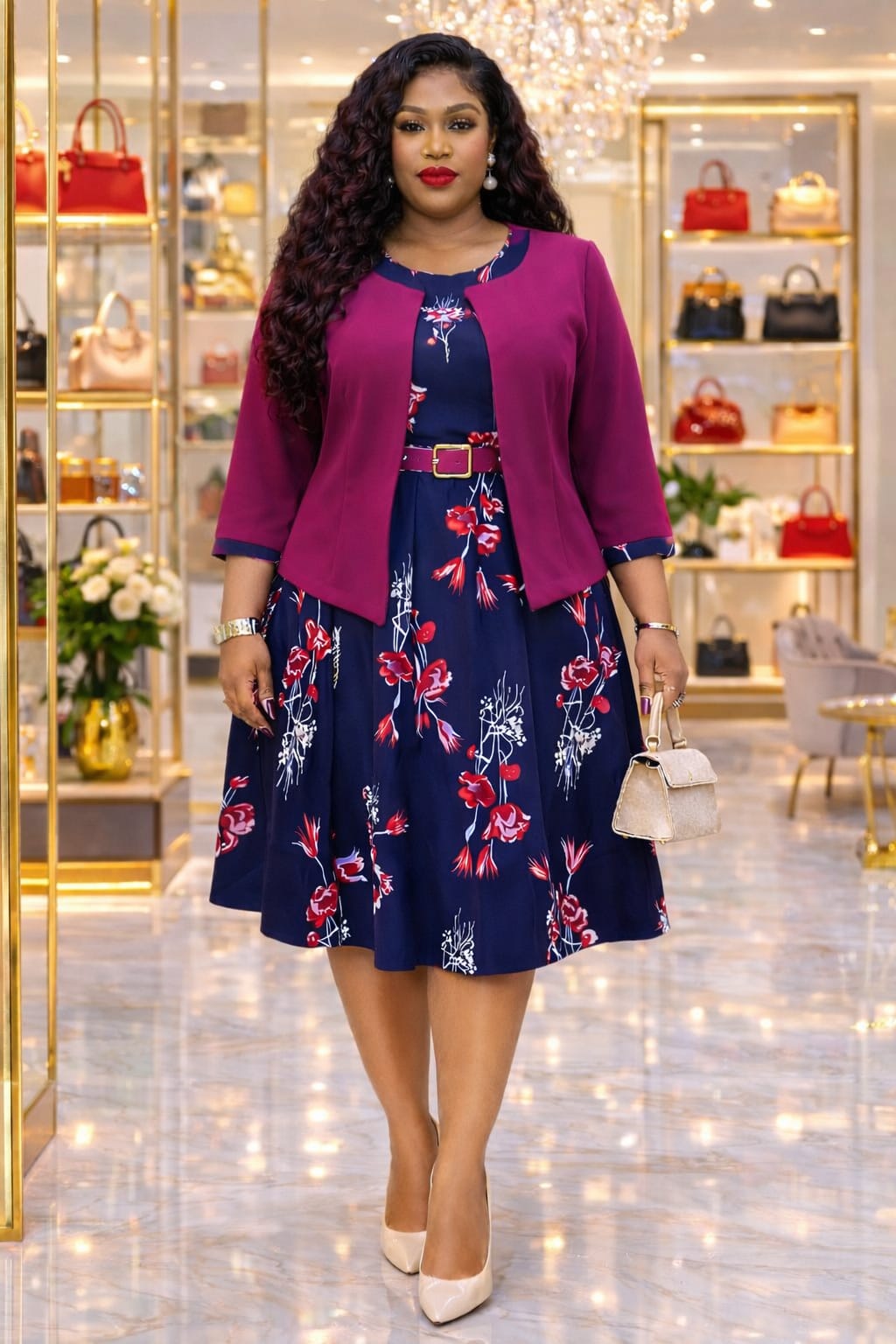 Elegant Semi Turkey Dress with Matching Coat for Women Stylish Two Piece Dress and Coat Set Modest Ladies Fashion Outfit for Office Events and Occasions Sizes 44 to 52