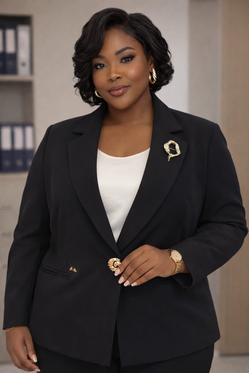 Women Official Blazer Elegant Ladies Formal Blazer Jacket Stylish Office Wear Business Suit Jacket for Women Smart Casual Work Blazer Sizes M to 6XL