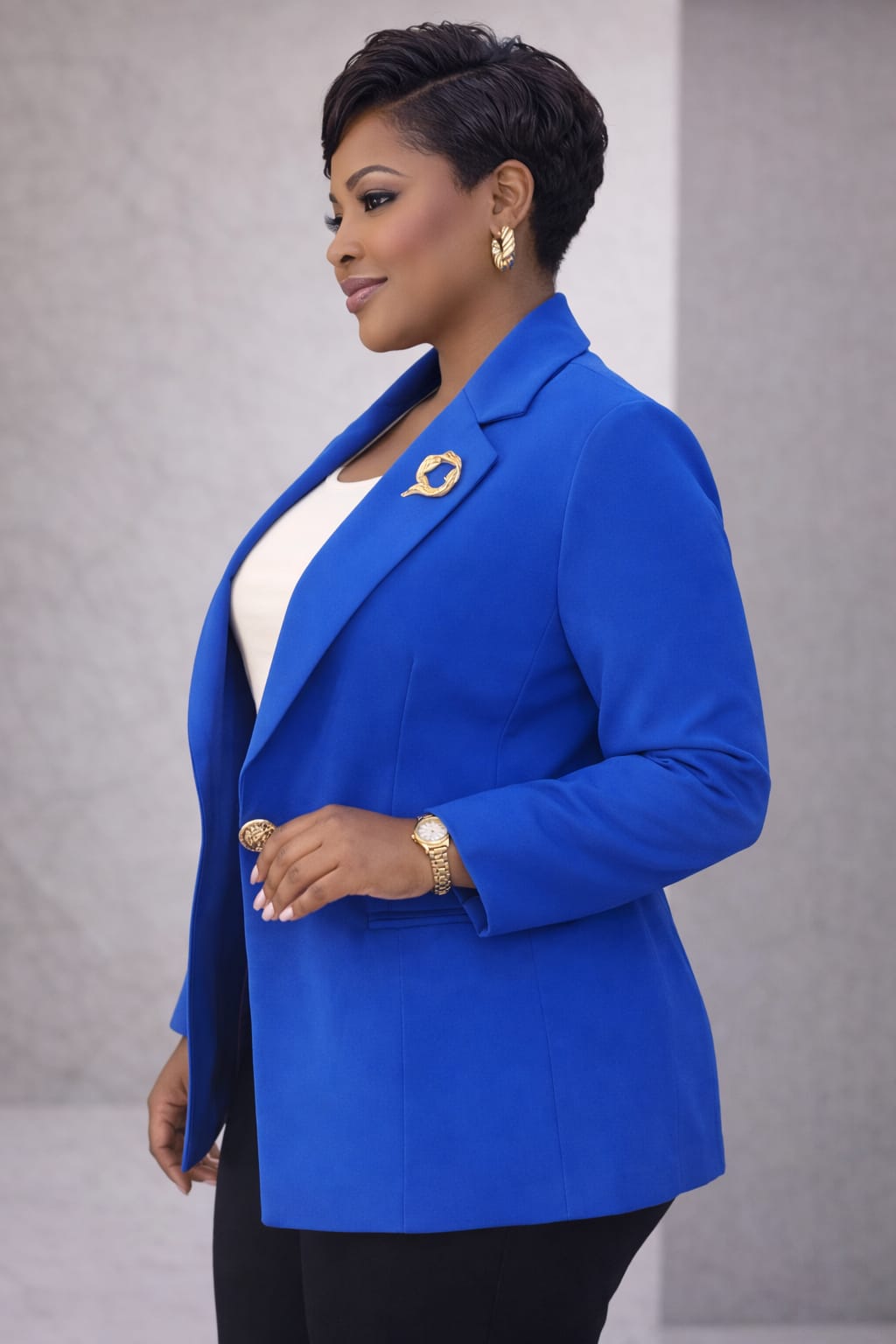 Women Official Blazer Elegant Ladies Formal Blazer Jacket Stylish Office Wear Business Suit Jacket for Women Smart Casual Work Blazer Sizes M to 6XL