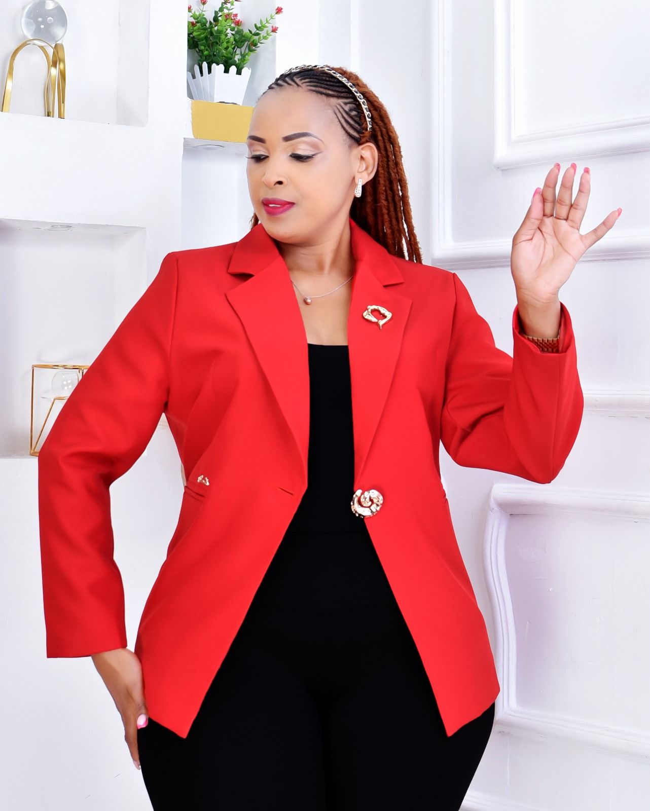 Women Official Blazer Elegant Ladies Formal Blazer Jacket Stylish Office Wear Business Suit Jacket for Women Smart Casual Work Blazer Sizes M to 6XL