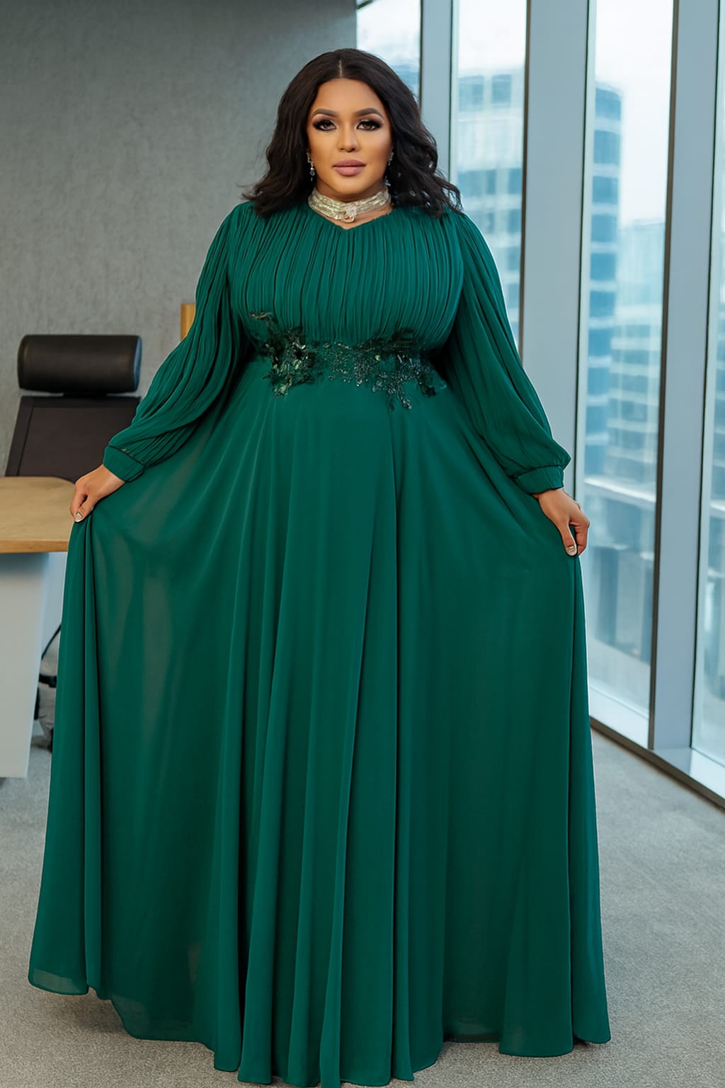 Women Semi Turkey Maxi Dress Elegant Modest Long Dress Stylish Ladies Maxi Outfit for Church Office Events and Casual Wear Comfortable Fashion Dress Sizes 38 to 46 Fits 44 to 52