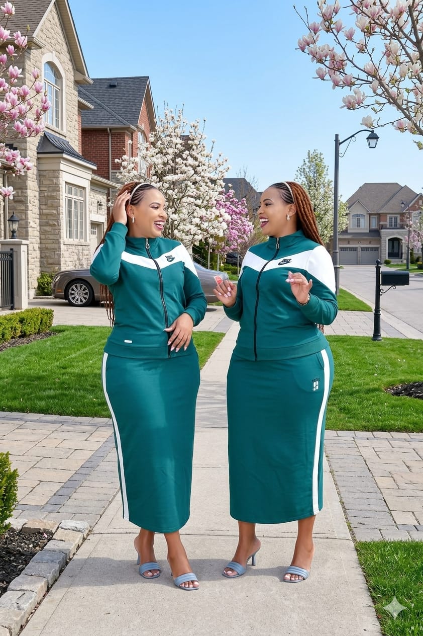 Women 2 Piece Turkey Track Skirt Set Stylish Top and Skirt Outfit Plus Size Ladies Casual Sporty Wear Comfortable Matching Set for Travel Gym Everyday Fashion Sizes 2XL to 6XL