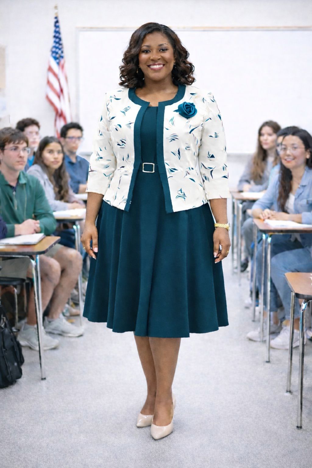 Women Semi Turkey Dress with Coat Elegant 2 Piece Outfit Stylish mid Dress and Coat Set Comfortable Ladies Fashion for Church Office Events Casual Wear Sizes 44 to 52