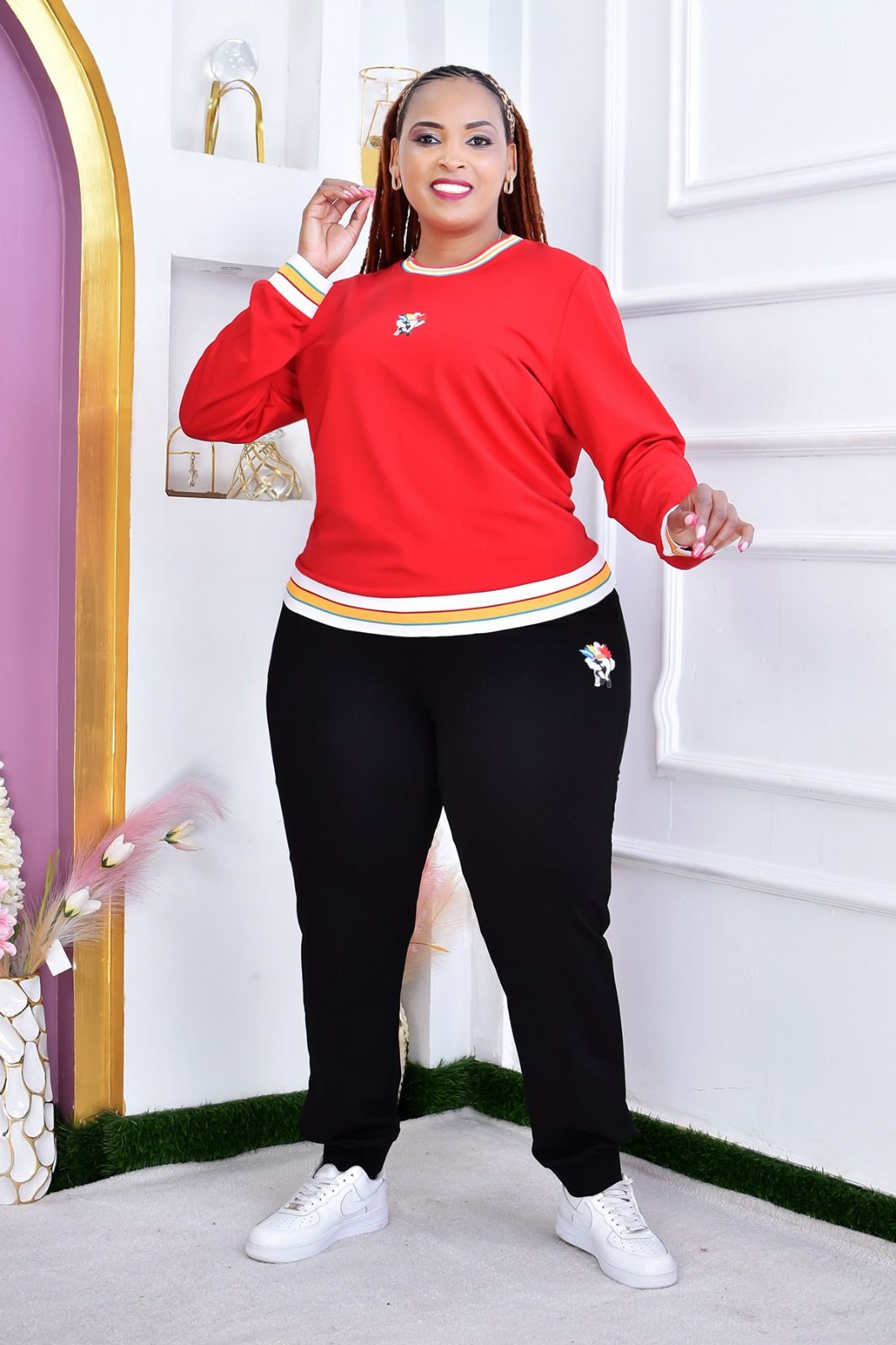 Women Semi Turkey 2 Piece Set Stylish Top and Trouser Outfit Plus Size Ladies Matching Set Comfortable Casual Elegant Wear for Office Travel Everyday Fashion Sizes XL to 5XL