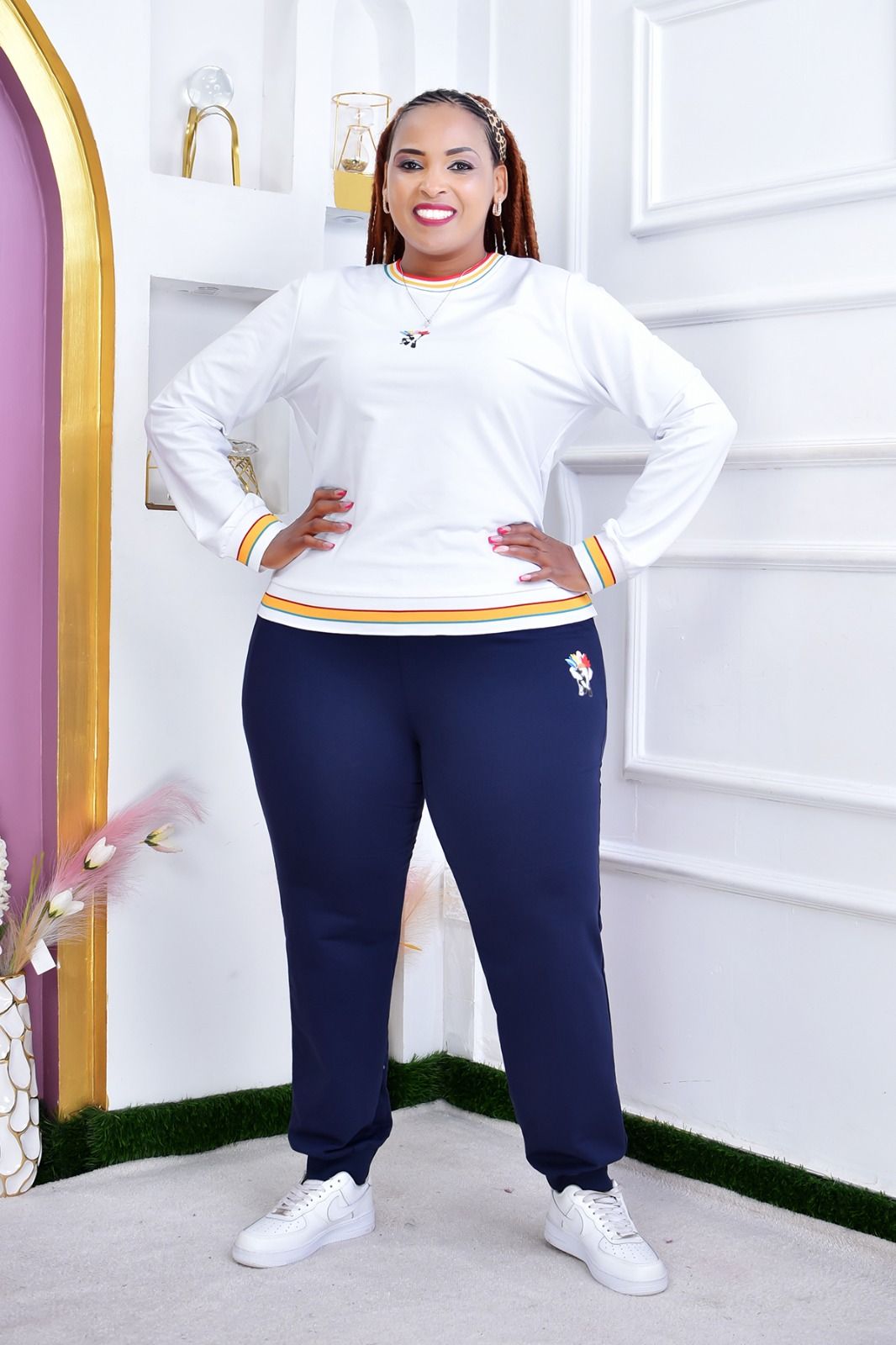 Women Semi Turkey 2 Piece Set Stylish Top and Trouser Outfit Plus Size Ladies Matching Set Comfortable Casual Elegant Wear for Office Travel Everyday Fashion Sizes XL to 5XL