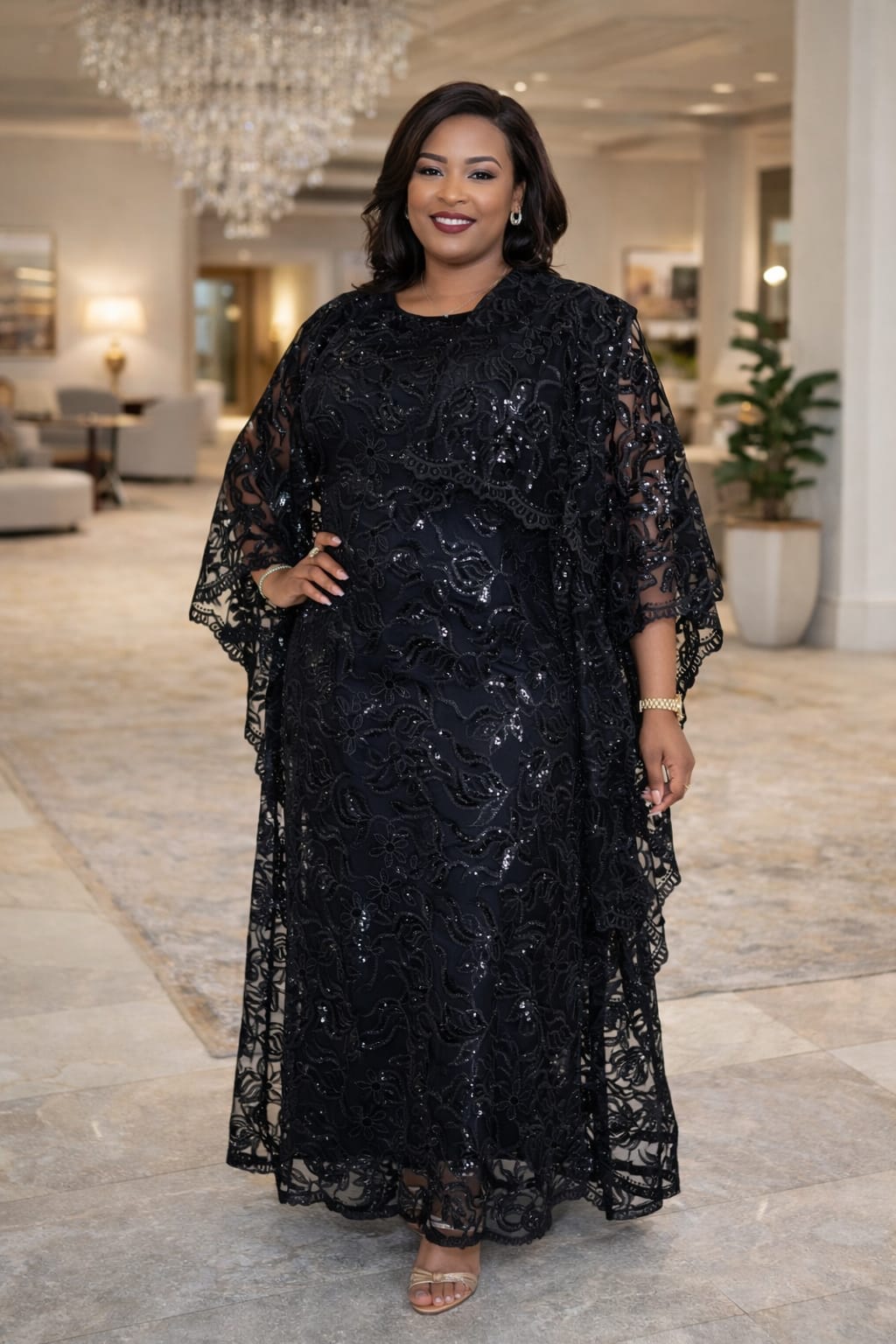 Women Embroidered Dera with Scarf Free Size Kaftan Dress Elegant Modest Outfit Stylish Ladies Loose Fit Comfortable Casual and Formal Wear for Travel Church One Size