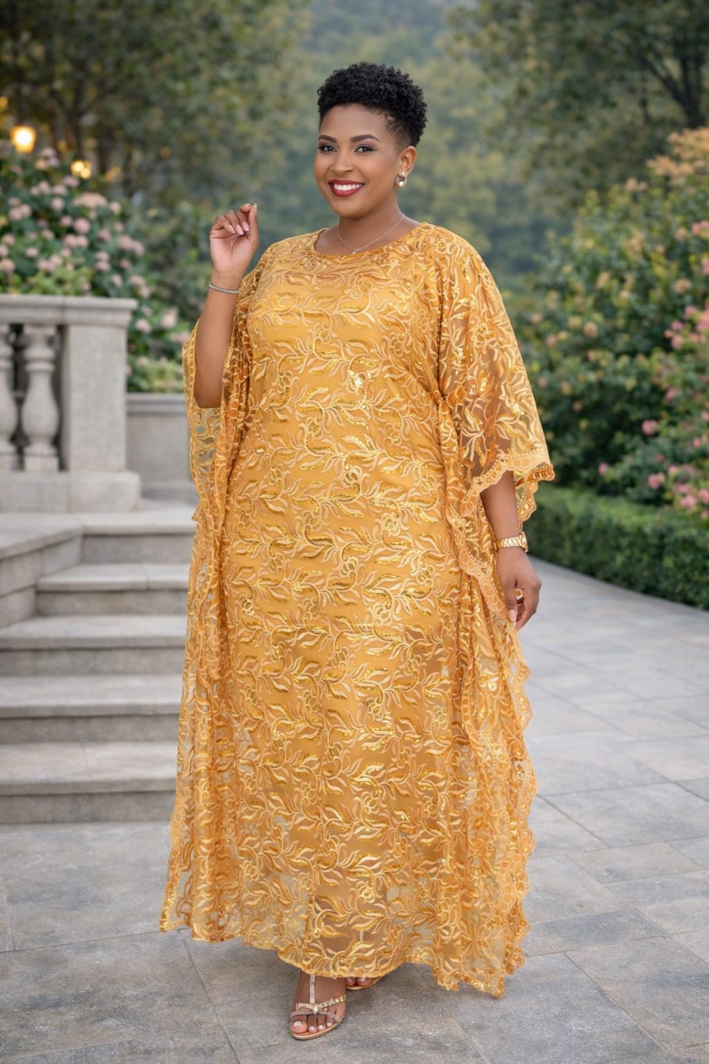 Women Embroidered Dera with Scarf Free Size Kaftan Dress Elegant Modest Outfit Stylish Ladies Loose Fit Comfortable Casual and Formal Wear for Travel Church One Size