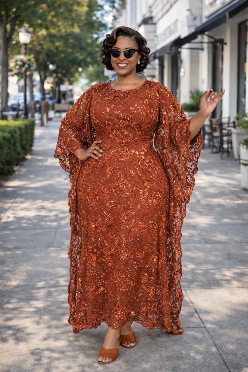 Women Embroidered Dera with Scarf Free Size Kaftan Dress Elegant Modest Outfit Stylish Ladies Loose Fit Comfortable Casual and Formal Wear for Travel Church One Size