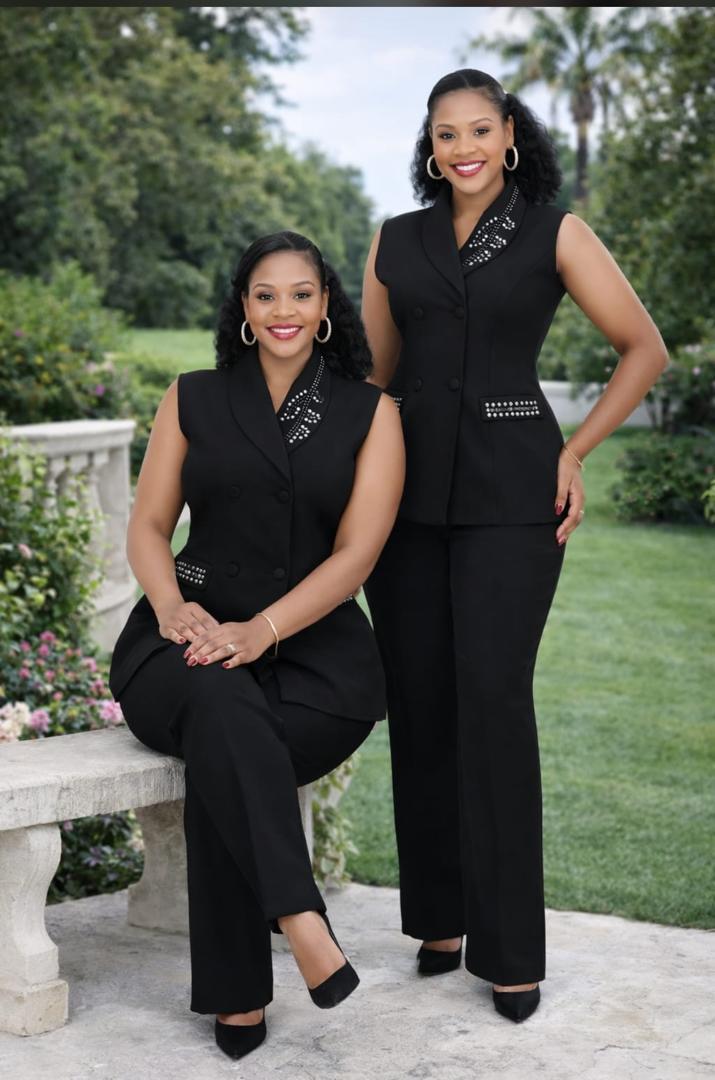 Women Official Sleeveless 2 Piece Suit Elegant Matching Blazer Vest and Trouser Set Stylish Formal Office Wear Ladies Business Outfit Comfortable Fashion Sizes M to 2XL