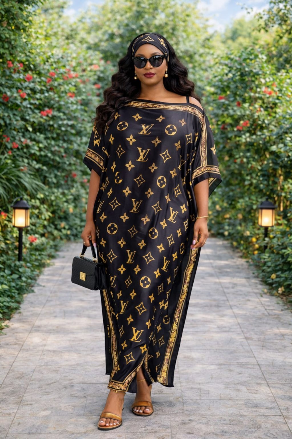 Women Silk Dera Free Size Elegant Kaftan Dress Soft Flowy Boubou Style Outfit Comfortable Stylish Ladies Wear for Home Travel Events Casual Fashion One Size Fits Most