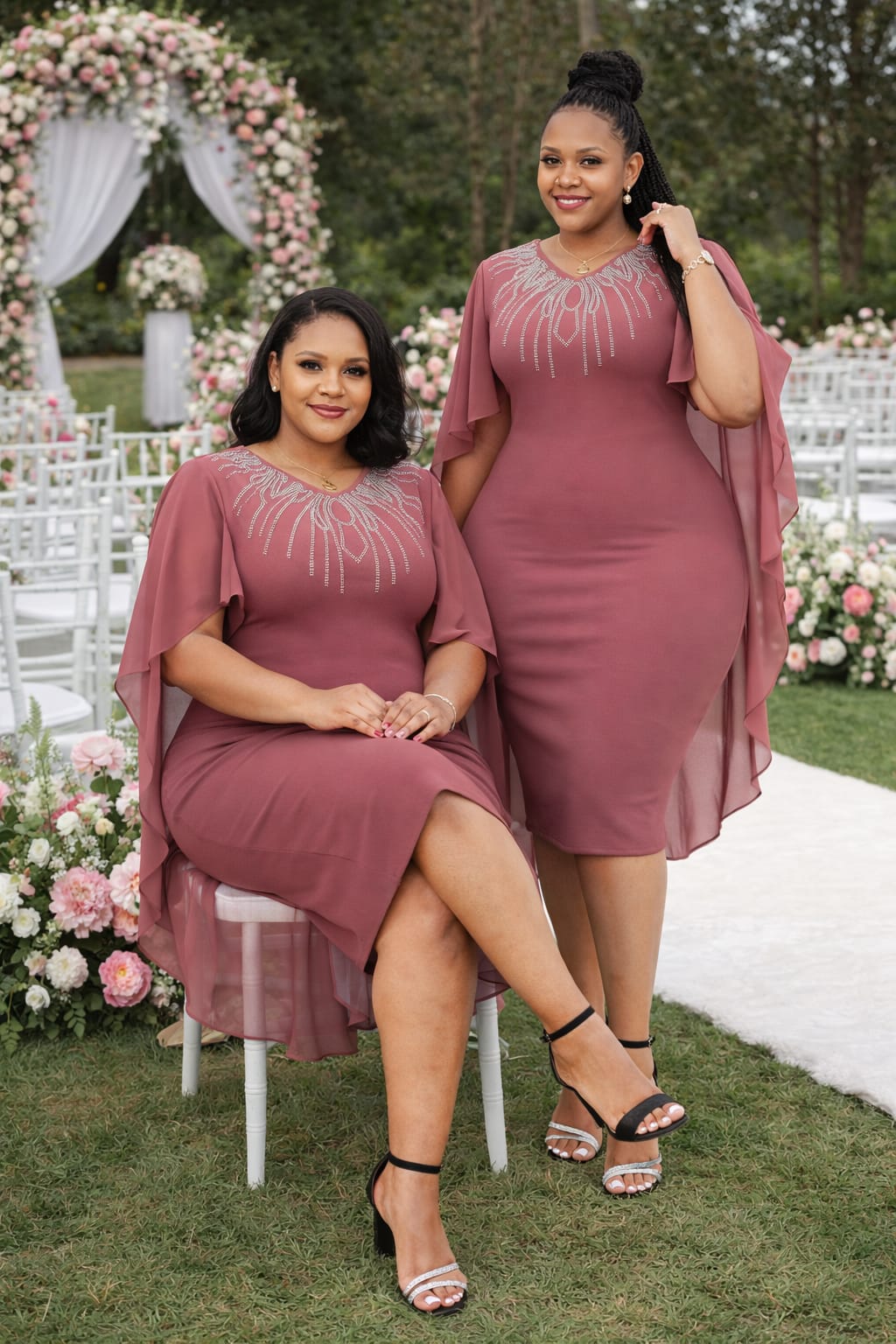 Women Mid Dress Elegant Midi Dress Stylish Ladies Outfit Comfortable Fashion Wear for Office Church Events Casual Look Soft Quality Fabric Flowy Design Sizes 46 to 54