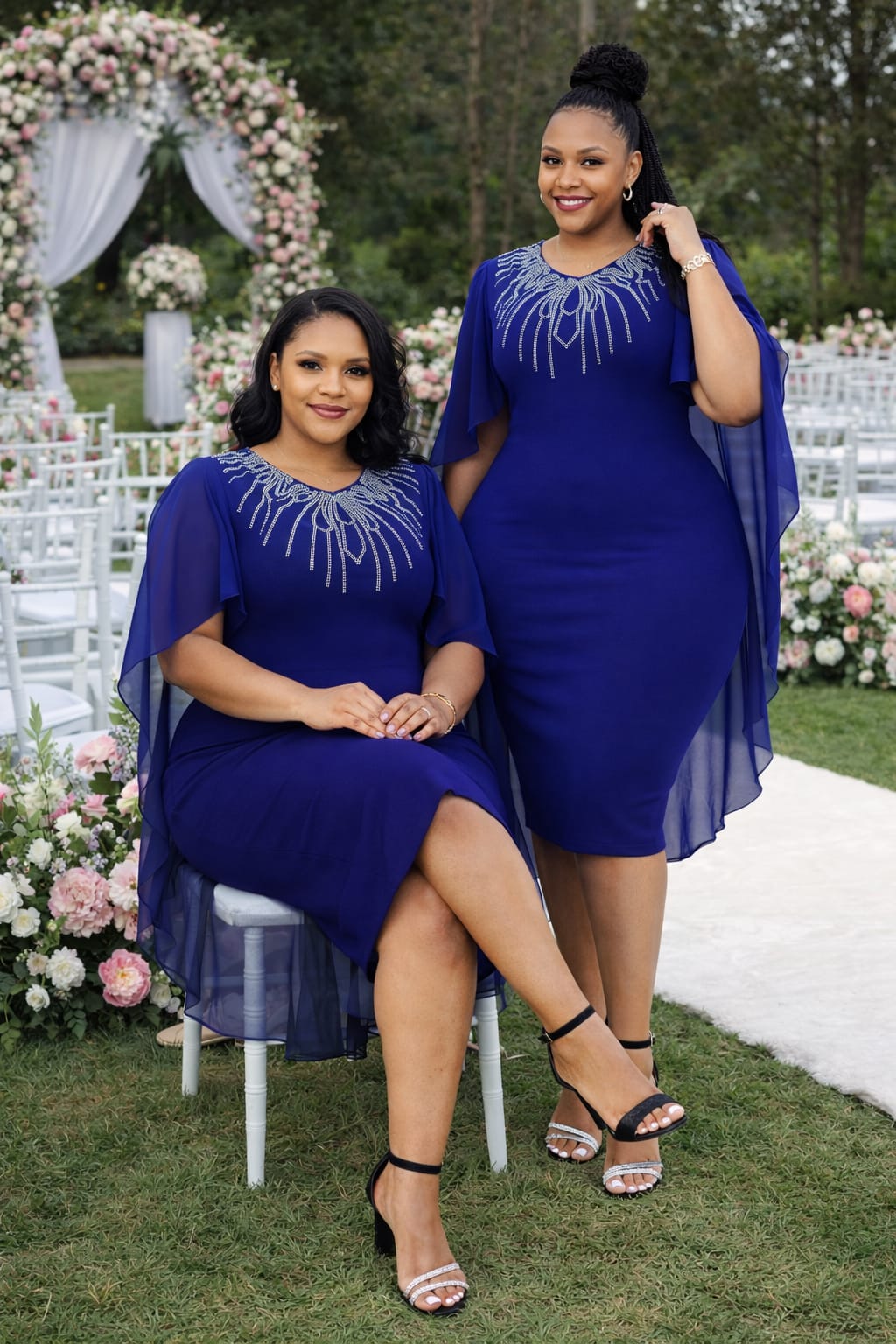 Women Mid Dress Elegant Midi Dress Stylish Ladies Outfit Comfortable Fashion Wear for Office Church Events Casual Look Soft Quality Fabric Flowy Design Sizes 46 to 54