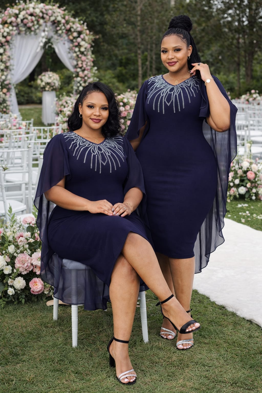 Women Mid Dress Elegant Midi Dress Stylish Ladies Outfit Comfortable Fashion Wear for Office Church Events Casual Look Soft Quality Fabric Flowy Design Sizes 46 to 54