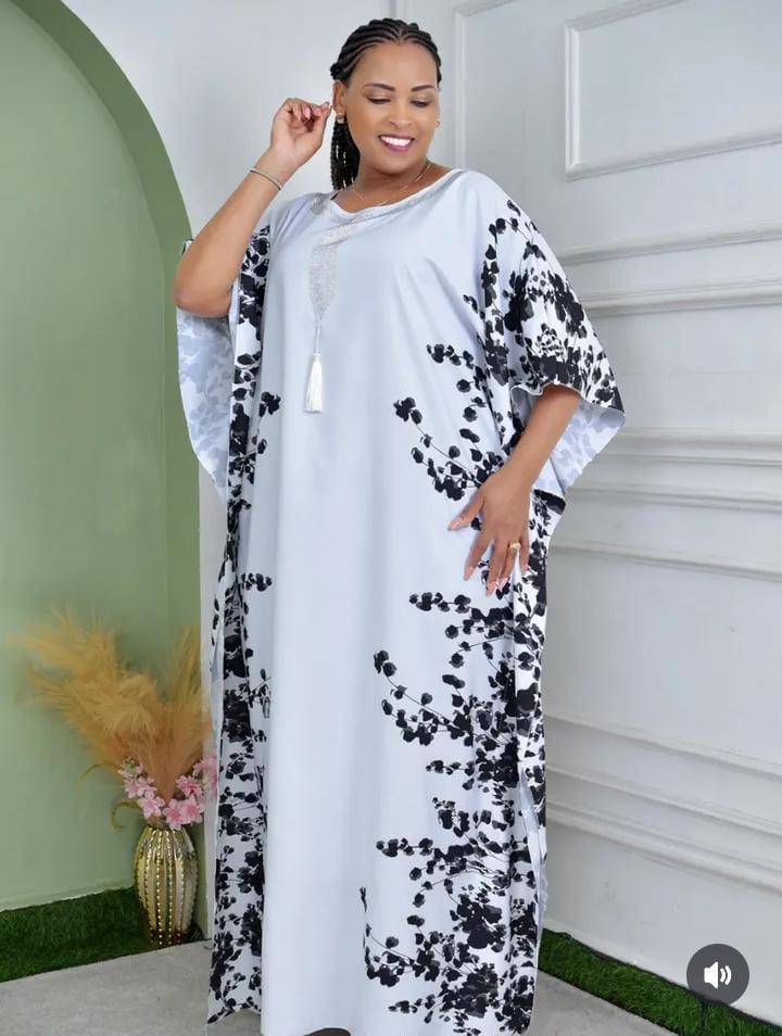 Women Free Size Dera Dress Elegant Loose Fit Comfortable Breathable Fabric Stylish Casual Wear Maxi Dress for All Body Types Soft High Quality Everyday Outfit