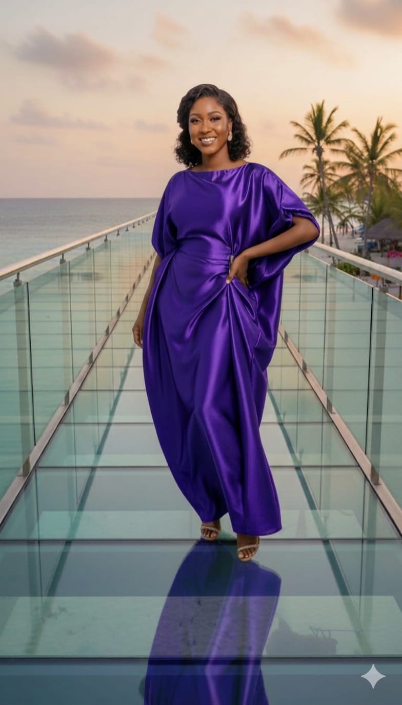 Women Kaftan Dress New Print Free Size Adjustable Belt Inside Elegant Loose Fit Comfortable Breathable Fabric Stylish Casual Wear Maxi Dress for All Body Types