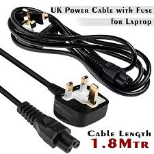 Laptop Flower Power Cable – 3-Prong AC Power Cord for Laptop Chargers, Printers & Other Electronics (Flower-Type Connector)