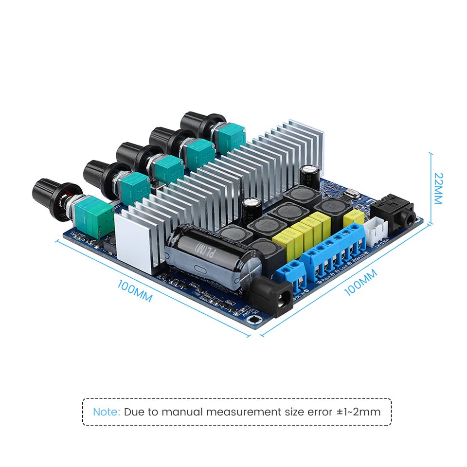 2.1 Bluetooth amplifier board (DC amplifier} TPA 3116 D2 2 X 50W +100W 12-24V