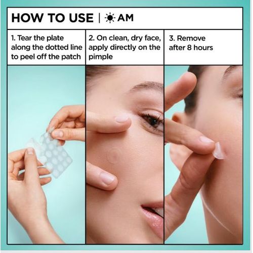 Garnier Pure Active 8hr Invisible Pimple Patch, Enriched with Hydrocolloid that Reduce Pimple Size in 8 hours - 22 pcs