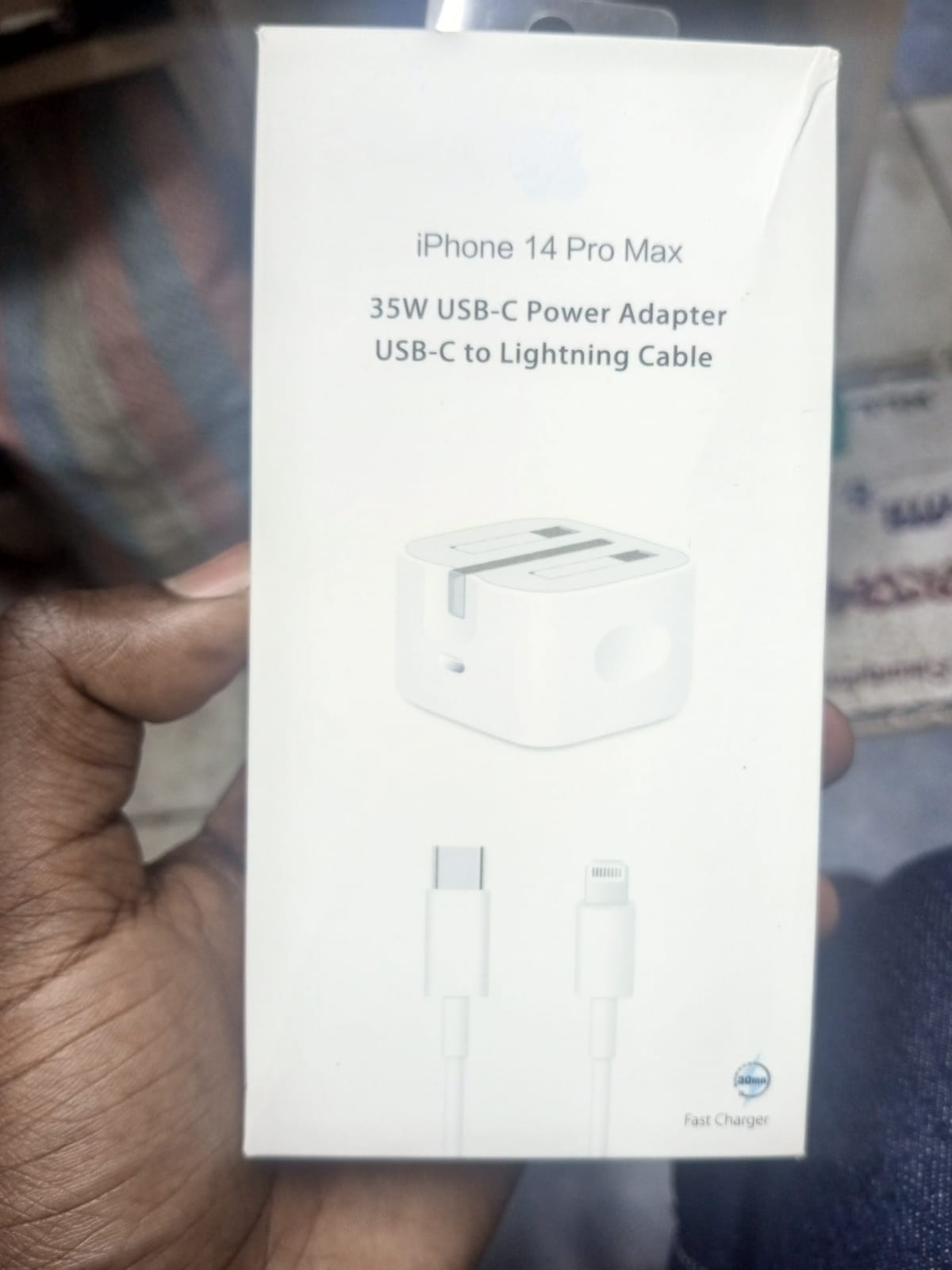 Apple 35W Original Fast Charger Adapter For iPhone 11/12/13/ 14/14Pro/14 Max/ 14 Pro Max with USB-C to Lightning Cable