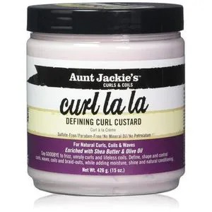 Aunt Jackie's Curl La La Defining Curling Custard ( Curling Cream ) ,curl Lala for Natural Curls, Couls and Waves Curling Cream