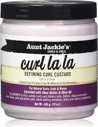 Aunt Jackie's Curl La La Defining Curling Custard ( Curling Cream ) ,curl Lala for Natural Curls, Couls and Waves Curling Cream