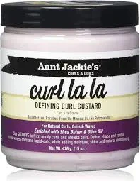 Aunt Jackie's Curl La La Defining Curling Custard ( Curling Cream ) ,curl Lala for Natural Curls, Couls and Waves Curling Cream