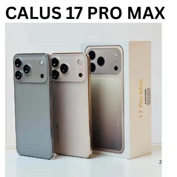 Calus 17 Pro Max Android 14 smartphone 128gb Rom + 8gb Ram 6.6 inches IPS LCD screen display 5200mAh battery capacity OCTA-CORE Processor 26mp dual main camera+ 13mp selfie android smartphone