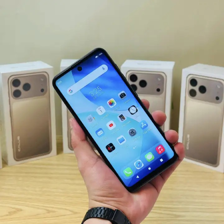 Calus 17 Pro Max Android 14 smartphone 128gb Rom + 8gb Ram 6.6 inches IPS LCD screen display 5200mAh battery capacity OCTA-CORE Processor 26mp dual main camera+ 13mp selfie android smartphone