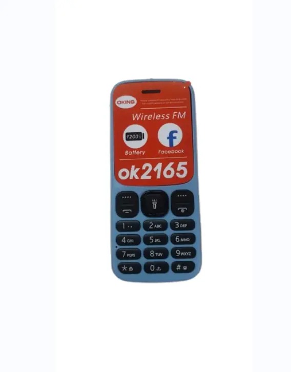 [OFFER] Oking OK2165 Dual Sim WITH TORCH 1.77 inch display Includes wireless FM radio with external earphone support, kabambe, katululu 1000mAh Battery feature phones
