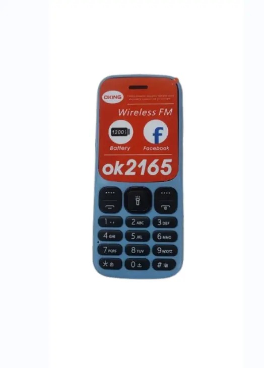 [OFFER] Oking OK2165 Dual Sim WITH TORCH 1.77 inch display Includes wireless FM radio with external earphone support, kabambe, katululu 1000mAh Battery feature phones