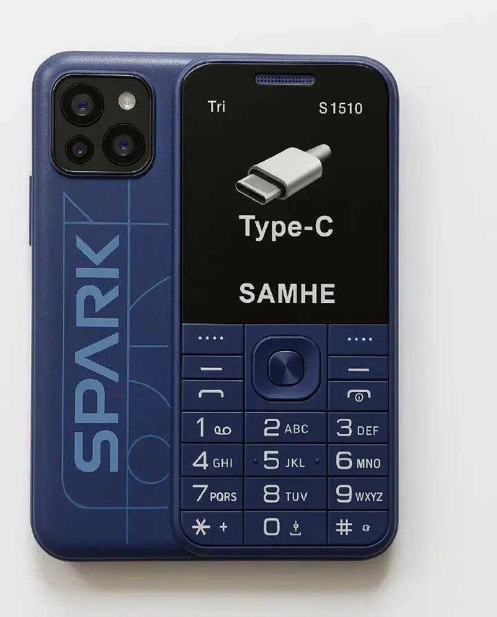 SAMHE S1510 TYPE C ,Triple SIM Feature Phone 1.77`` SCREEN DISPLAY with Torch Light, 2500mAh Battery, Wireless FM, Palmchat, Opera mini, Camera & BT USB Ports Kabambe, Katululu FEATURED PHONES