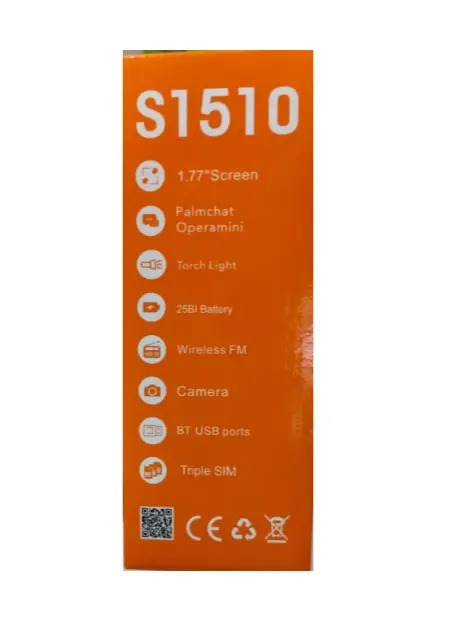 SAMHE S1510 TYPE C ,Triple SIM Feature Phone 1.77`` SCREEN DISPLAY with Torch Light, 2500mAh Battery, Wireless FM, Palmchat, Opera mini, Camera & BT USB Ports Kabambe, Katululu FEATURED PHONES