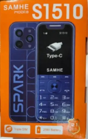 SAMHE S1510 TYPE C ,Triple SIM Feature Phone 1.77`` SCREEN DISPLAY with Torch Light, 2500mAh Battery, Wireless FM, Palmchat, Opera mini, Camera & BT USB Ports Kabambe, Katululu FEATURED PHONES