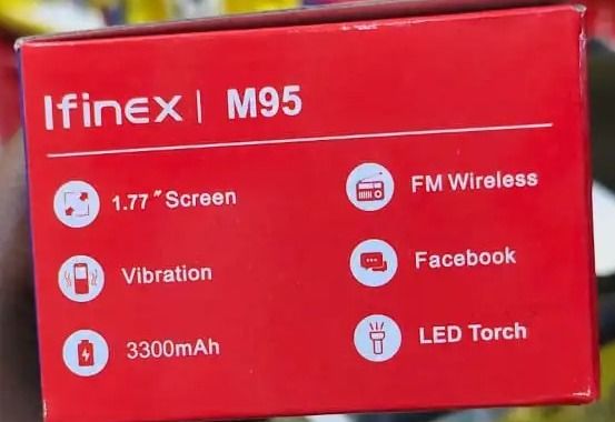 [NEW ARRIVAL!!!]IFINEX M95 FOUR(QUAD) SIM CARDS 1.77" SCREEN DISPLAY 3300mAh battery capacity FEATURE PHONE WITH TORCH, HD CAMERA, Wireless FM, SD Slot button FEATURED PHONES