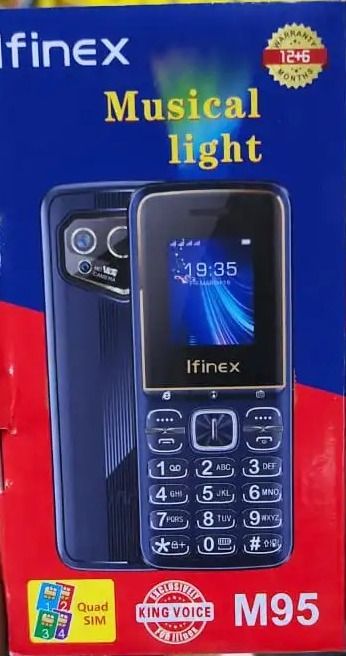 [NEW ARRIVAL!!!]IFINEX M95 FOUR(QUAD) SIM CARDS 1.77" SCREEN DISPLAY 3300mAh battery capacity FEATURE PHONE WITH TORCH, HD CAMERA, Wireless FM, SD Slot button FEATURED PHONES