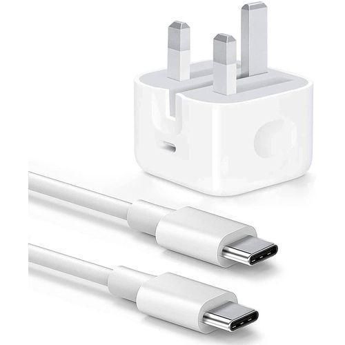 Apple 35W Original Fast Charger Adapter for iPhone 15 / 15 Pro / 15 Pro Max – USB-C to USB-C Fast Charging Cable Compatible with USB-C iPhones
