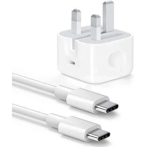 Apple 35W Original Fast Charger Adapter for iPhone 15 / 15 Pro / 15 Pro Max – USB-C to USB-C Fast Charging Cable Compatible with USB-C iPhones