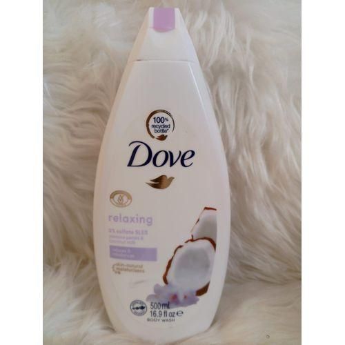 Dove Relaxing Coconut Milk And Jasmine Petals Body Wash 500ml nourish your skin while providing a calming shower experience