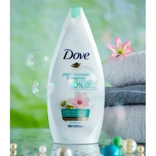 Dove Pistachio Cream & Magnolia Moisturizing Shower Gel for Soft Smooth Skin, Sulfate Free Body Wash 500ml