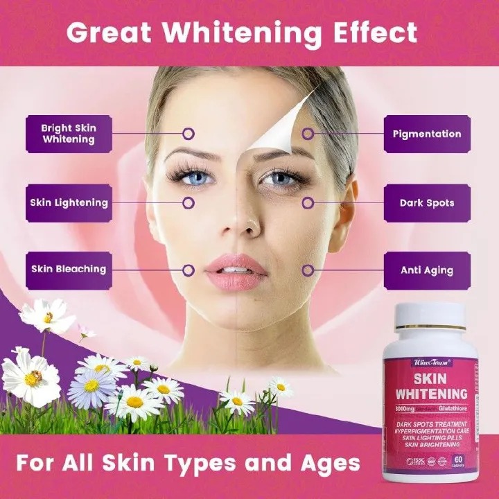 Daynee Skin Whitening Pills - Clears Dark Spot Glutathione Whitening Pills - Dark Spots & Acne Scar Remover - 5000g - Made in USA - Vegan Skin Bleaching Pills with Anti-Aging & Antioxidant Effect