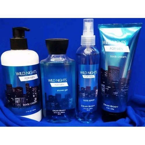 Dear Body Wild Nights For Men 4 in1 Complete Grooming Set – Body Cream, Body Lotion, Shower Gel & Body Splash Long-Lasting Fresh Fragrance Skincare Gift Pack for Men