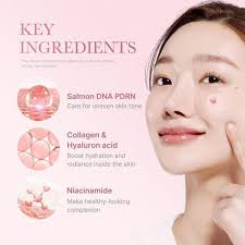 Medicube PDRN Pink Collagen Capsule Cream, containing collagen, niacinamide, and hyaluronic acid, designed to firm, brighten, hydrate, and strengthen the skin barrier for a radiant, "glass-skin" glow