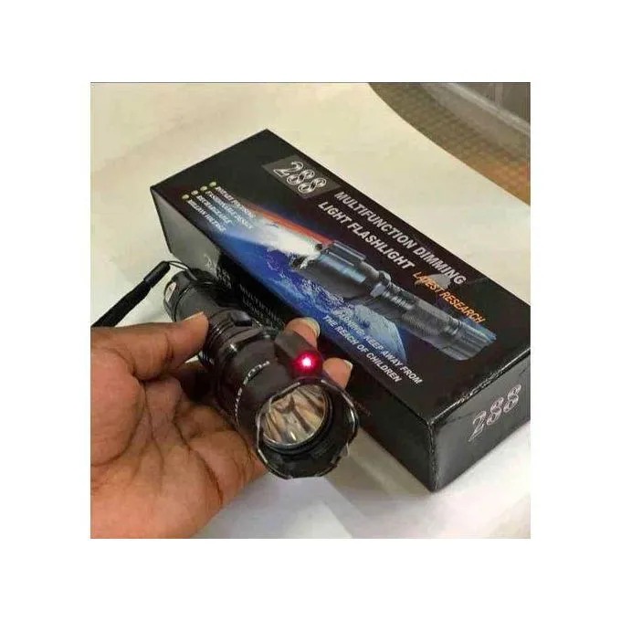 3-in-1 Rechargeable Self-Defense Stun Gun Torch – Electric Shock Device with Laser Pointer & Flashlight for Security Protection