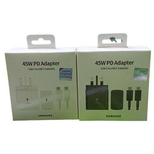 Original Samsung 45 Watts Fast Charger Adapter for Galaxy A17,A16,A07,A06,A26,A15,A25,A05,A05S,A06,S23FE With Type C Output and Type C-C Cable