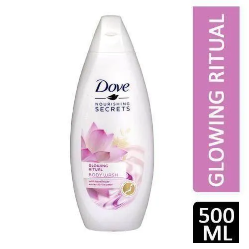 Dove Nourishing Secrets Glowing Ritual Body Wash With Lotus Flower Extracts & Rice Water – 500ml Brand: Dove - Gives you softer, smoother skin after just one shower