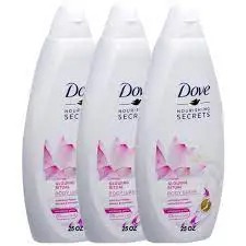 Dove Nourishing Secrets Glowing Ritual Body Wash With Lotus Flower Extracts & Rice Water – 500ml Brand: Dove - Gives you softer, smoother skin after just one shower