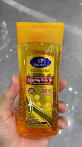 Dr Davey Gluta-Nia Healthy Glow Pro-Age Restore Body Oil 200ml – AHA & BHA Skin Radiance Oil, Anti-Aging & Whitening Serum, Dark Spot Remover, Extra Brightening & Moisturizing Natural Glow