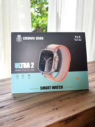 Crown G500 Ultra 2 Smart Watch 7-in-1 Set with Multiple Bands, Fitness & Health Monitoring, Bluetooth Calling, Sports Modes, Stylish Touch Screen Smartwatch for Android & iOS