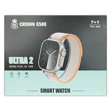 Crown G500 Ultra 2 Smart Watch 7-in-1 Set with Multiple Bands, Fitness & Health Monitoring, Bluetooth Calling, Sports Modes, Stylish Touch Screen Smartwatch for Android & iOS